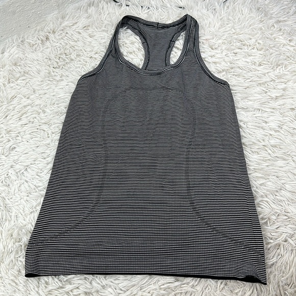Lululemon Swiftly Tech Tank Hyper Stripe Black White - Picture 1 of 3